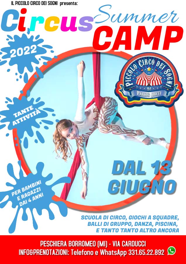 Campus estivo al circo di Peschiera Borromeo